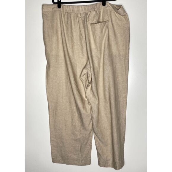 New Old Navy Linen Blend High-Waisted Wide-Leg Taylor Pants Women's Size 3X - Picture 2 of 9